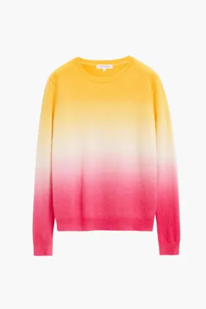 100% Cashmere Sweatshirt, Pink/Yellow