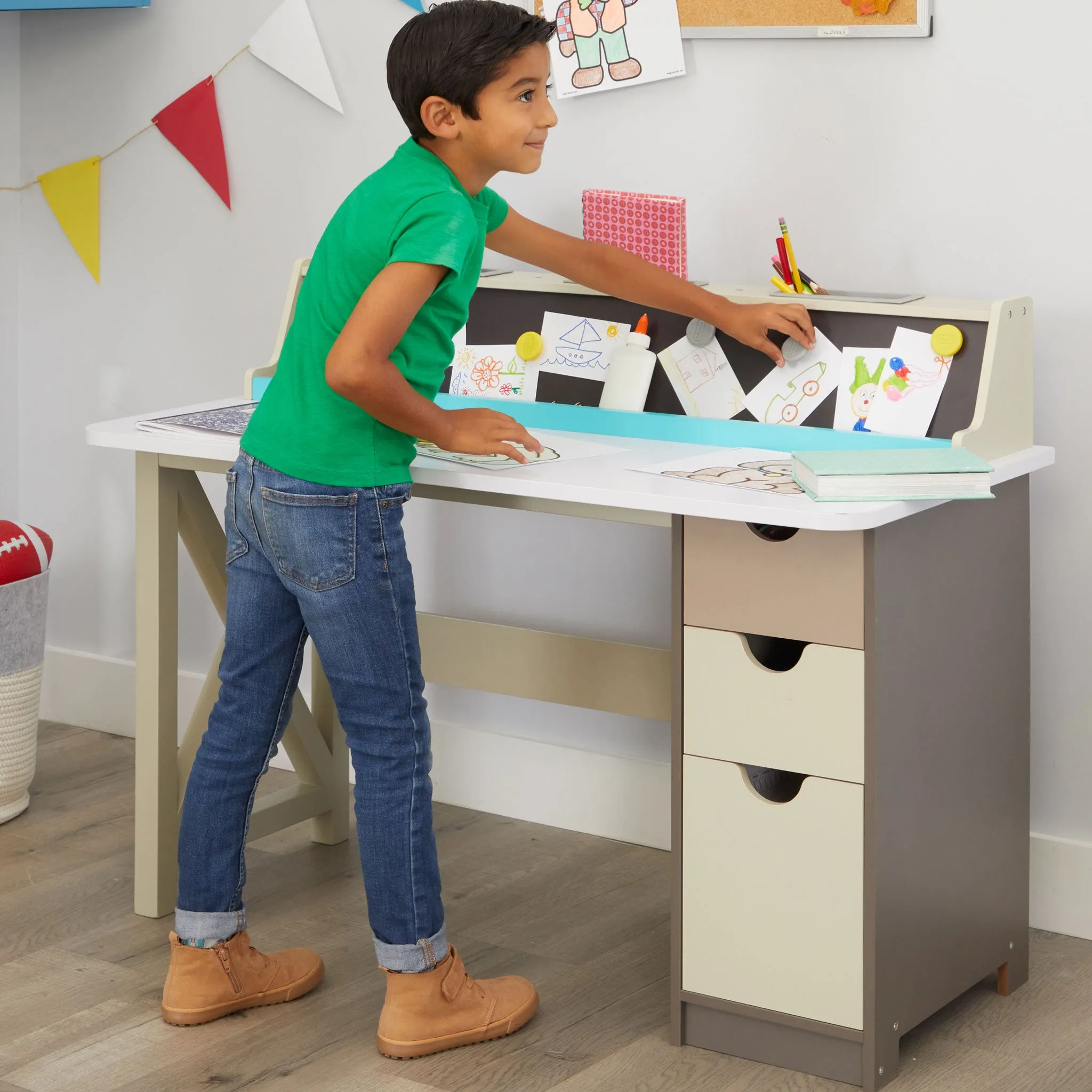 2-in-1 Chalkboard Desk