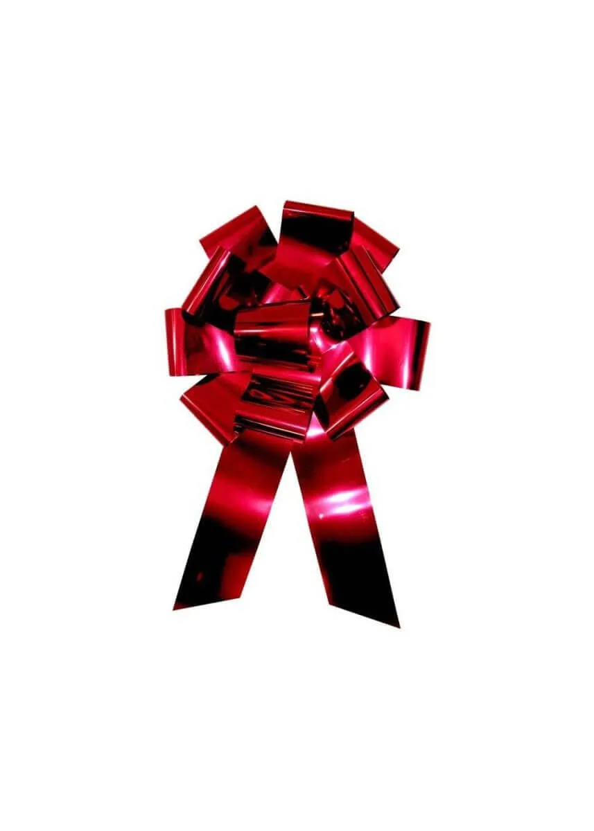 25" Metallic Car Bow ( Red)