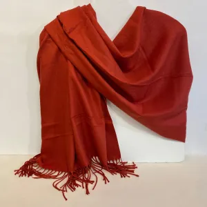 Aggie Cashmere Mix Wrap - Dark Burnt Orange