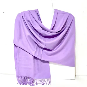 Aggie Cashmere Mix Wrap - Pale Lilac