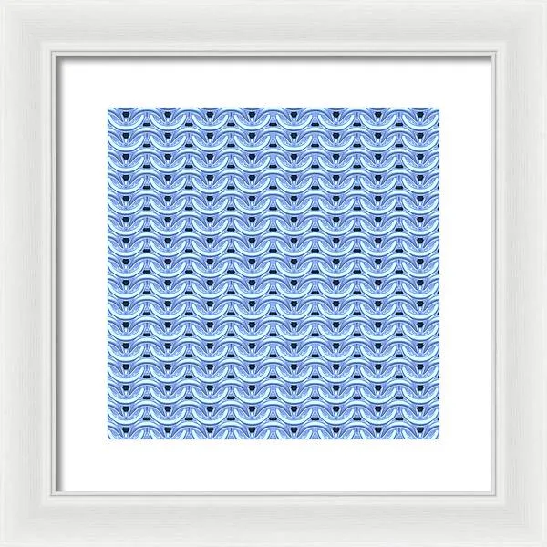 Dawn Blue Maille Framed Print