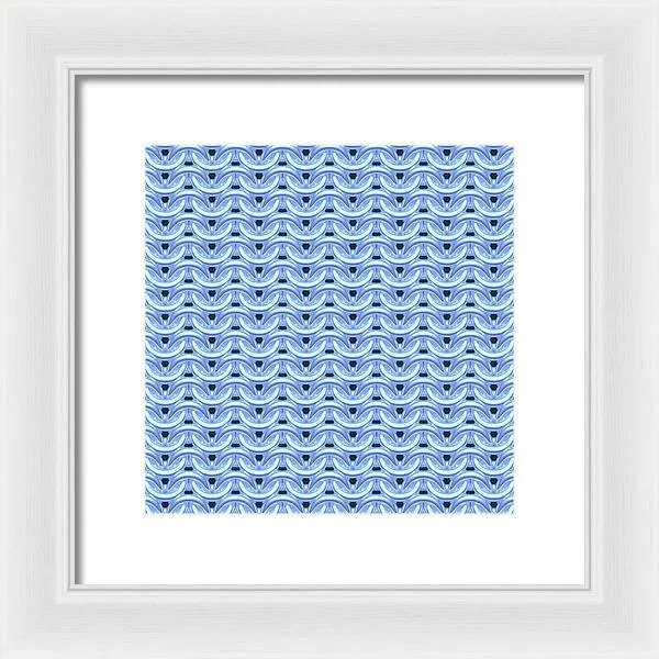 Dawn Blue Maille Framed Print