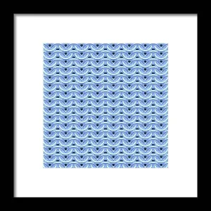 Dawn Blue Maille Framed Print