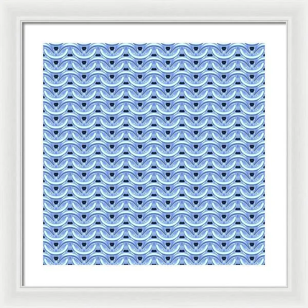 Dawn Blue Maille Framed Print