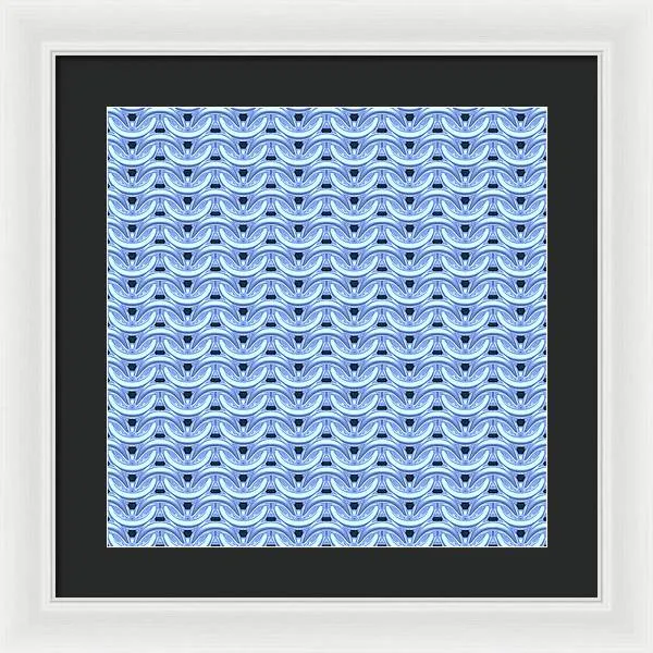 Dawn Blue Maille Framed Print