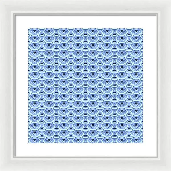 Dawn Blue Maille Framed Print