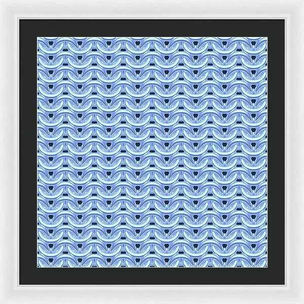 Dawn Blue Maille Framed Print