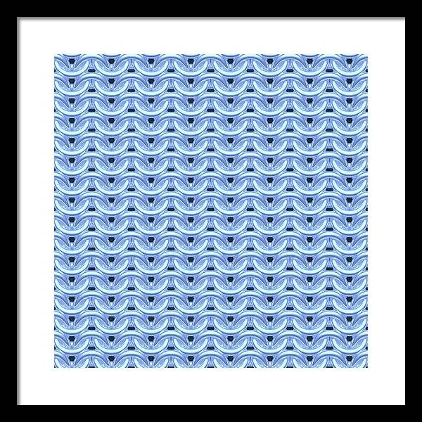 Dawn Blue Maille Framed Print