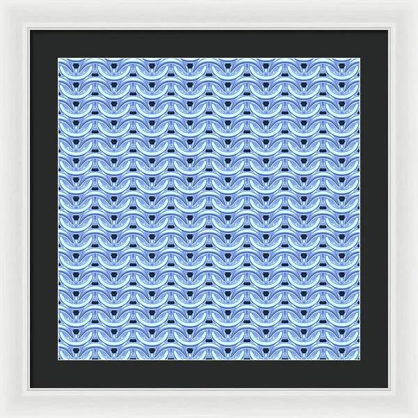 Dawn Blue Maille Framed Print