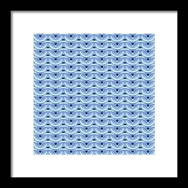 Dawn Blue Maille Framed Print