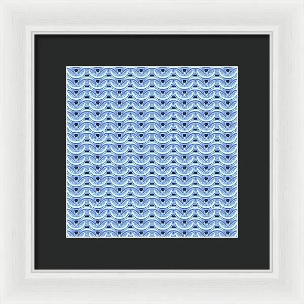 Dawn Blue Maille Framed Print