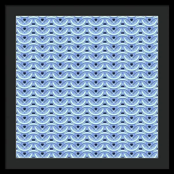 Dawn Blue Maille Framed Print