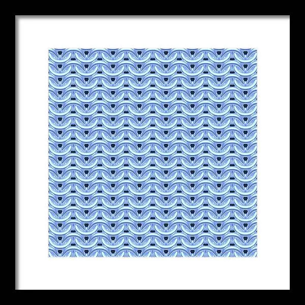 Dawn Blue Maille Framed Print