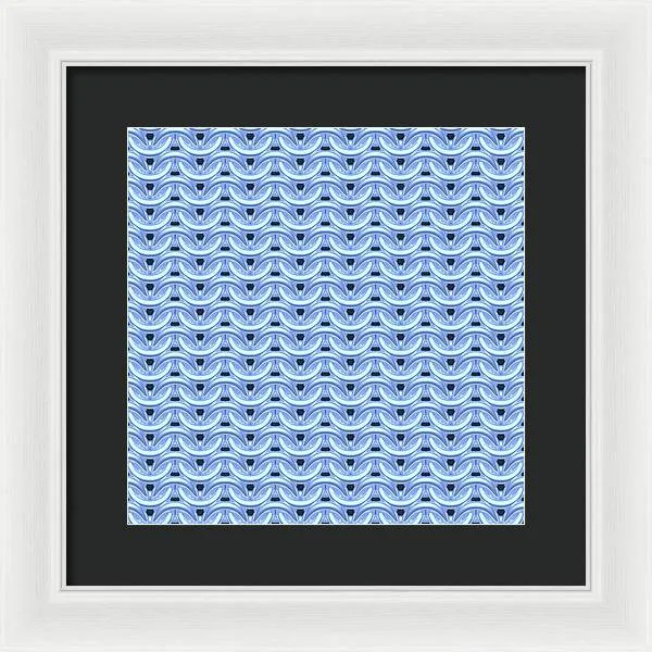 Dawn Blue Maille Framed Print