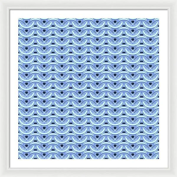 Dawn Blue Maille Framed Print