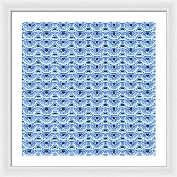 Dawn Blue Maille Framed Print