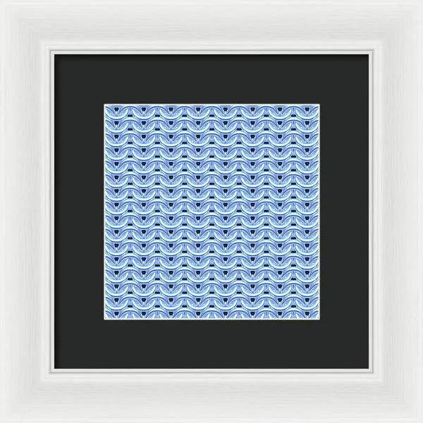 Dawn Blue Maille Framed Print