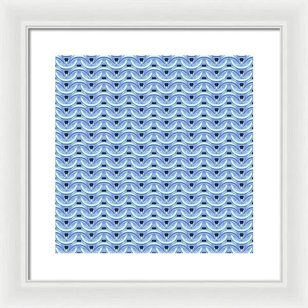 Dawn Blue Maille Framed Print