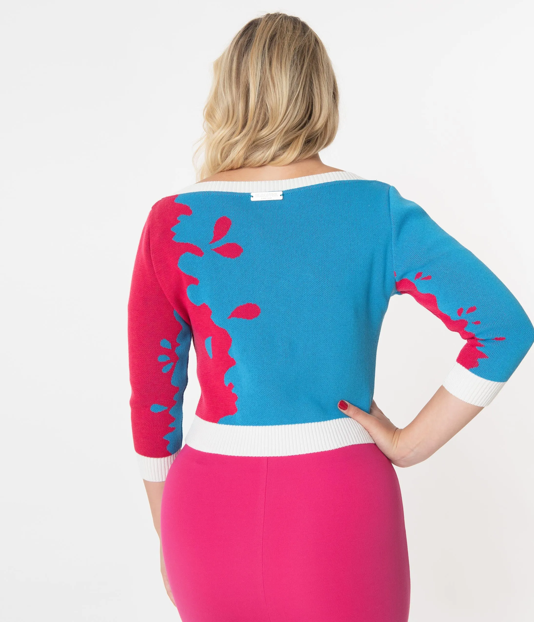 Elhoffer Design Make It Pink & Blue Cardigan