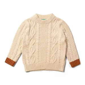 From One To Another Oatmeal Snuggly Knitted Sweater