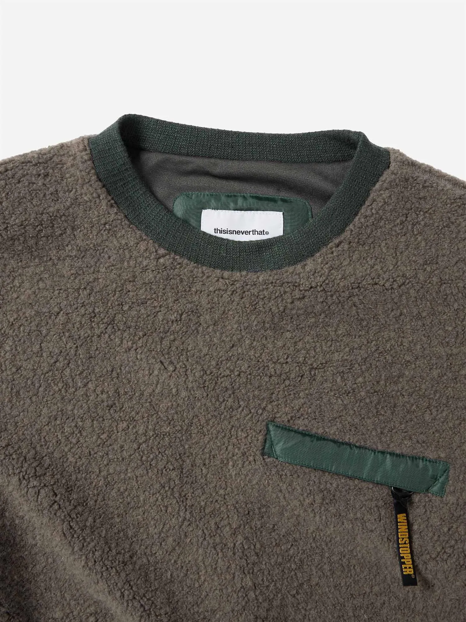 GORE-TEX WINDSTOPPER® Wool Fleece Crewneck - Mud