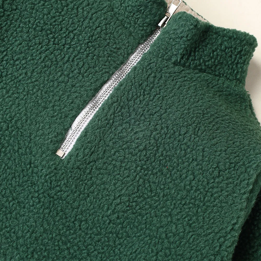 Green Sherpa Quarter Zipper