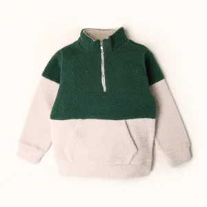 Green Sherpa Quarter Zipper