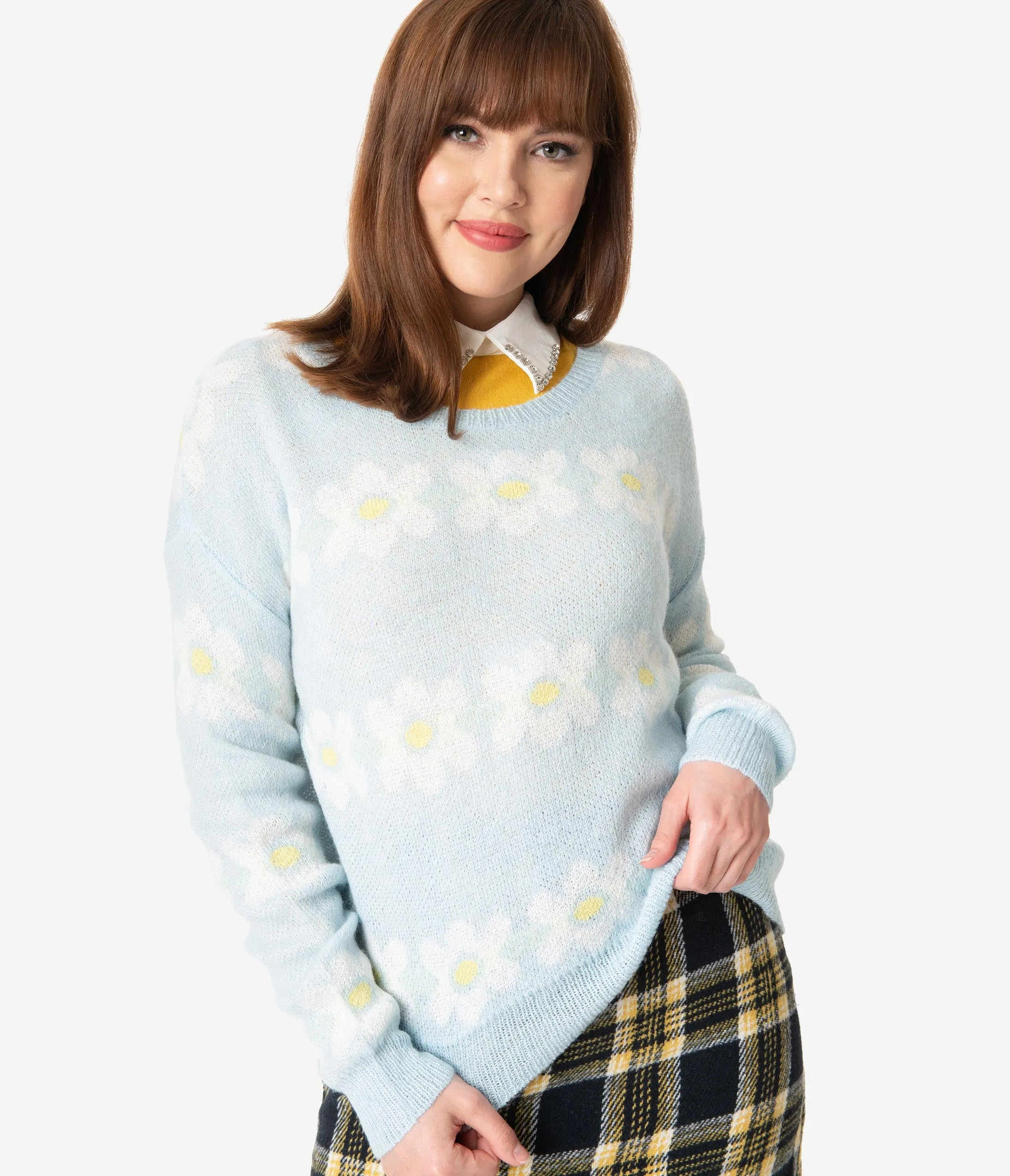 Light Blue & Daisy Chain Sweater