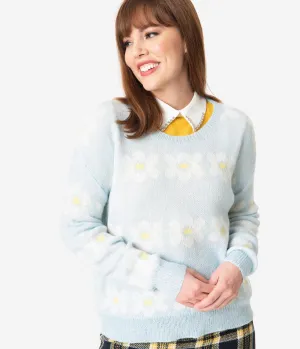 Light Blue & Daisy Chain Sweater