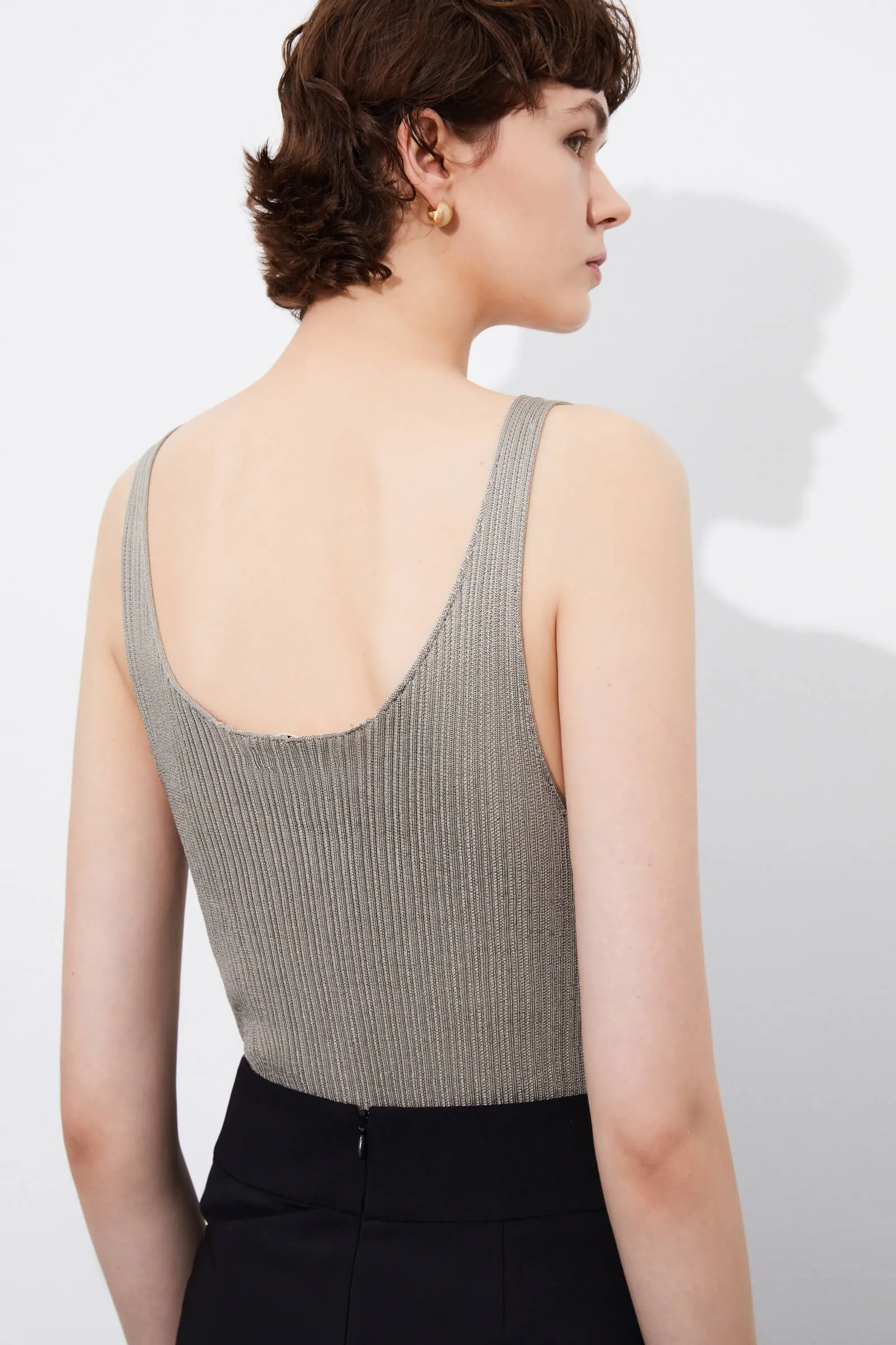 LILY Solid Color Knitted Camisole