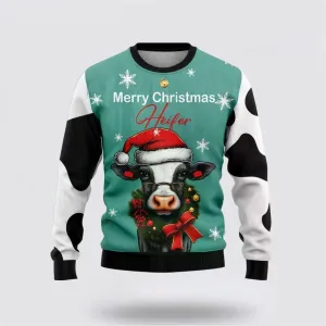 Merry Christmas Heifers Ugly Christmas Sweater, Farm Sweater, Christmas Gift, Best Winter Outfit Christmas