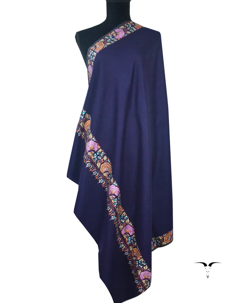 Paper Machie Pashmina Shawl Blue 5158