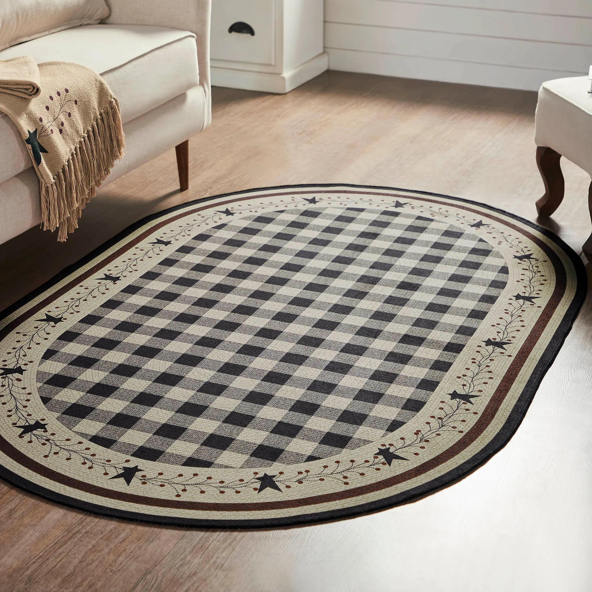 Pip Vinestar Polyester Rug Oval 48x72