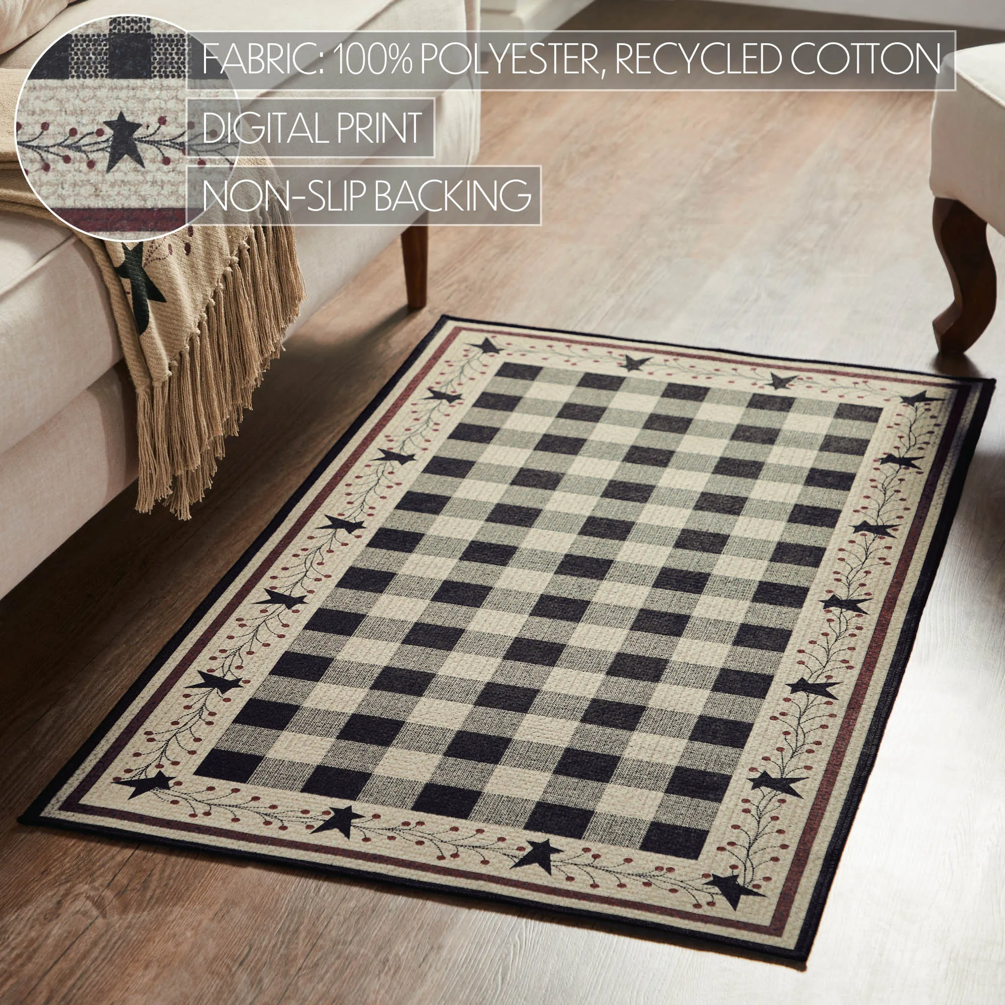 Pip Vinestar Polyester Rug Rect 27x48