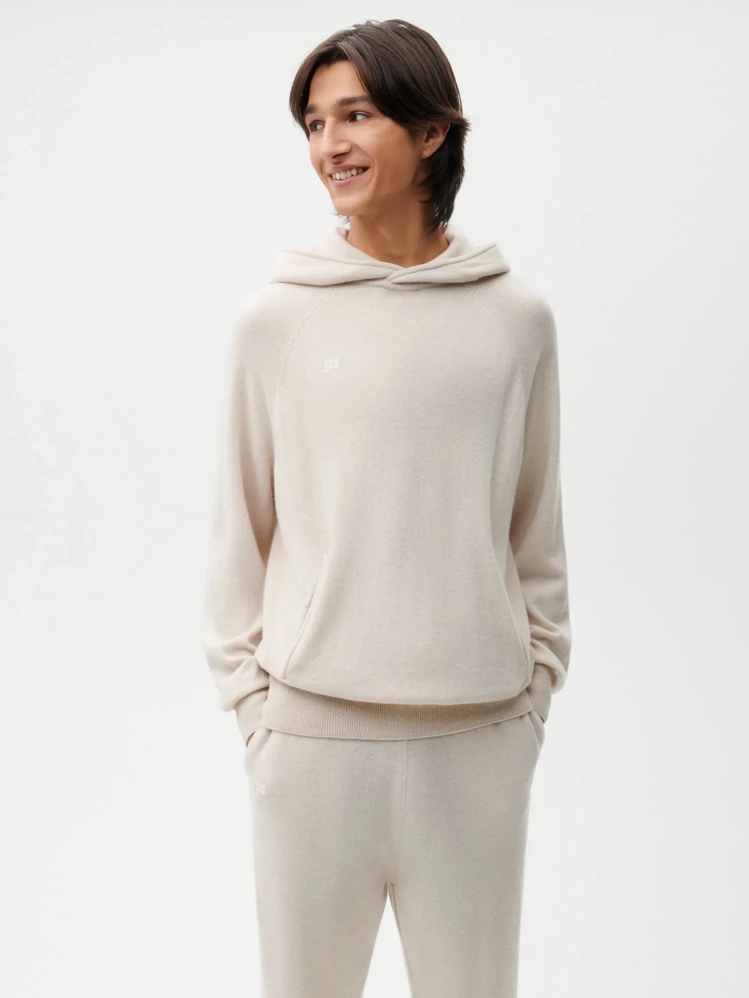 Recycled Cashmere Hoodie—oatmeal