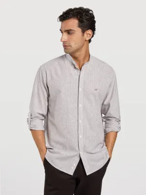 Regular fit striped linen edition striped shirt