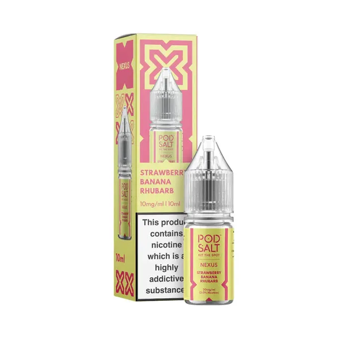 Strawberry Banana Rhubarb 10ml Nic Salt E-Liquid by Nexus