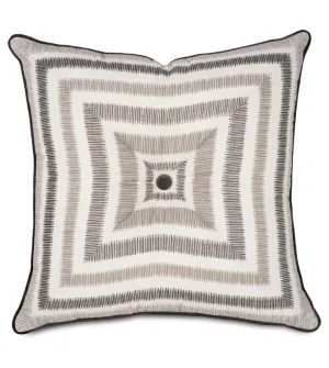 Theo Truffle Mitered Throw Pillow Cover 20x20