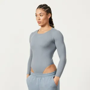 Vanquish Restore Slate Grey Long Sleeve Ribbed Bodysuit