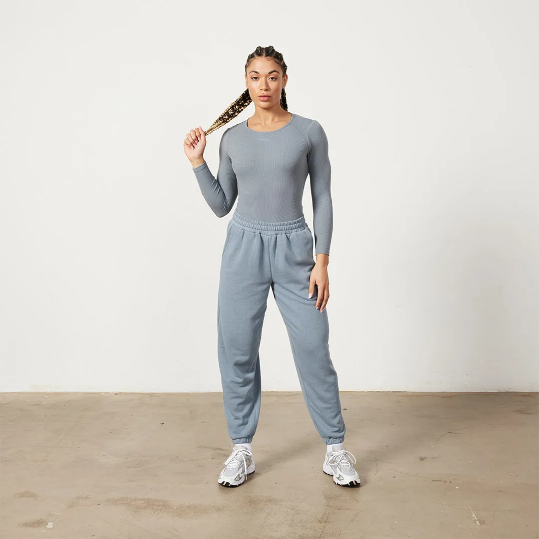 Vanquish Restore Slate Grey Long Sleeve Ribbed Bodysuit