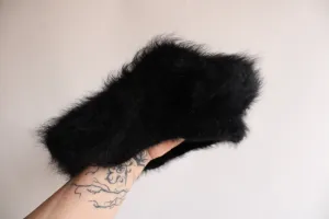 Vintage 1960s Black Mohair Beret