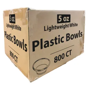 *WHOLESALE* 5 oz. Disposable and Lightweight White Dessert Bowls | 800 ct/case