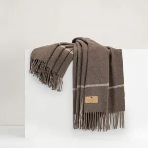 Windowpane Cashmere Mocha Throw by Lands Downunder