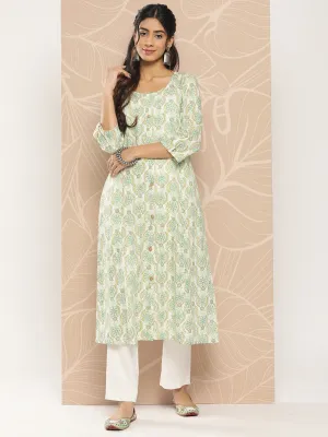 Women White Pure Cotton Kurta